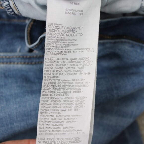 Levi’s Jeans Womens 16 Blue 720 High Rise Super Skinny Distressed Denim (26x27) - Picture 12 of 13